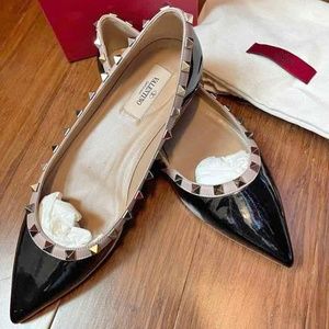 Valentino Rockstud Garavani Pointed Toe Ballet Flats